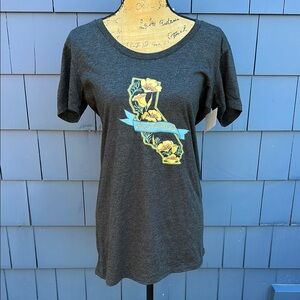 California Graphic Charcoal Tee NWT grey fitted slim